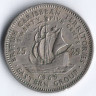 Монета 25 центов. 1963 год, Британские Карибские Территории.