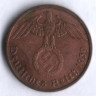 Монета 2 рейхспфеннига. 1939 год (E), Третий Рейх.
