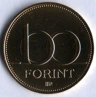 Монета 100 форинтов. 1995 год, Венгрия. BU.