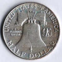 Монета 1/2 доллара. 1963(D) год, США.
