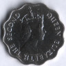 Монета 10 центов. 1975 год, Маврикий.