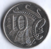 Монета 10 центов. 2007 год, Австралия.