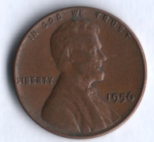 1 цент. 1956 год, США.