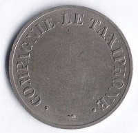 Телефонный жетон Франции. Тип IIb.