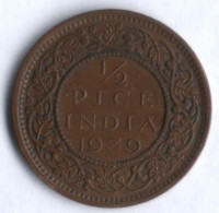 1/2 пайса. 1939(b) год, Британская Индия.