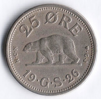Монета 25 эре. 1926 год, Гренландия.