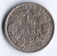 1/2 марки. 1905 год (A), Германская империя.