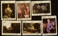 Набор почтовых марок  (6 шт.). "Картины из Национального музея (1981)". 1981 год, Куба.