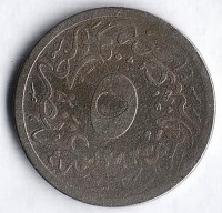 Монета 5/10 кирша. 1885(١٢٩٣/١٠) год, Египет.