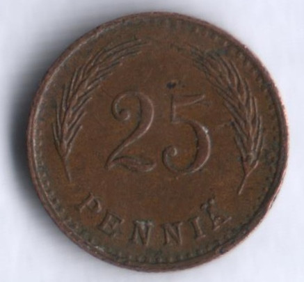 25 пенни. 1940 год, Финляндия.