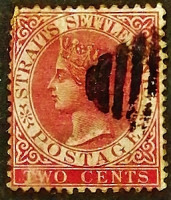 Почтовая марка. "Королева Виктория". 1889 год, Стрейтс Сетлментс.