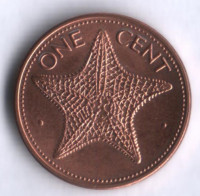 Монета 1 цент. 1989 год, Багамские острова.