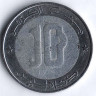 Монета 10 динаров. 2000 год, Алжир.