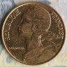 Монета 20 сантимов. 1991 год, Франция.