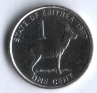 1 цент. 1997 год, Эритрея.