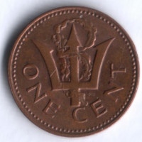 Монета 1 цент. 1978 год, Барбадос.