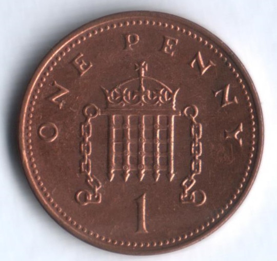 Монета 1 пенни. 2006 год, Великобритания.