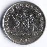 Монета 10 центов. 2006 год, Тринидад и Тобаго.