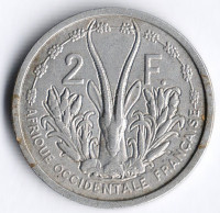 Монета 2 франка. 1955 год, Французская Западная Африка.
