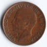 Монета 10 чентезимо. 1921 год, Италия.
