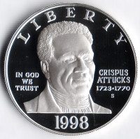 Монета 1 доллар. 1998(S) год, СШA. Гриспас Атокс.
