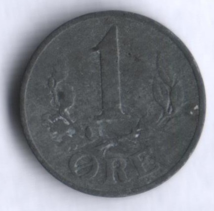 Монета 1 эре. 1942 год, Дания. N;S.