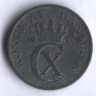 Монета 1 эре. 1942 год, Дания. N;S.