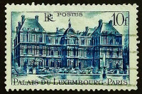 Почтовая марка. "Люксембургский дворец". 1946 год, Франция.