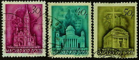 Набор почтовых марок (3 шт.). "Церкви Венгрии". 1942 год, Венгрия.