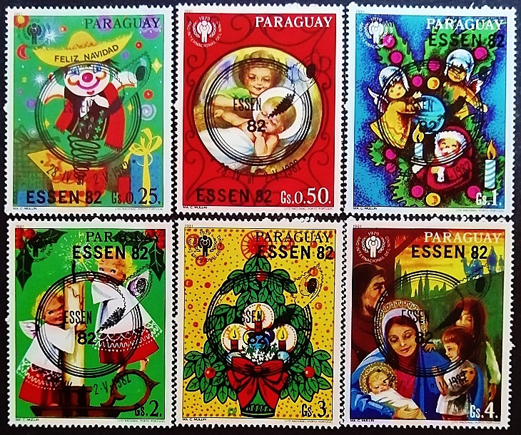 Набор марок (6 шт.). "Выставка почтовых марок Essen '82". 1982 год, Парагвай.