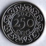 Монета 250 центов. 2023 год, Суринам.