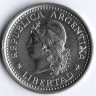Монета 1 песо. 1961 год, Аргентина.