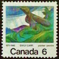 Марка почтовая. "100 лет со дня рождения Эмили Карр (1871-1945)". 1971 год, Канада.