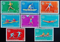 Набор марок (8 шт.). "Летние Олимпийские игры, Сеул`1988 (II)". 1988 год, Румыния.