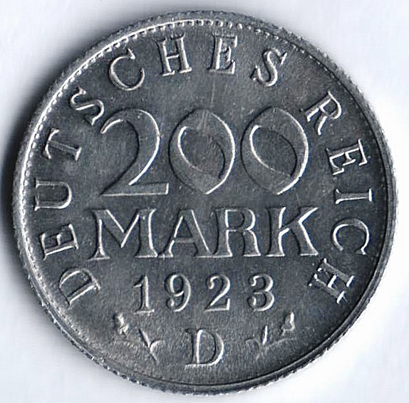 200 марок 1923. 200 марок 1923. 200 немецких марок. 200 марок 1923. Монета 200 марок 1923.