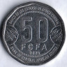 Монета 50 франков. 2024 год, Центрально-Африканские Штаты. Монета 50 франков. 2024 год, Центрально-Африканские Штаты.