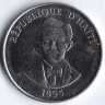Монета 20 сантимов. 1995 год, Гаити.