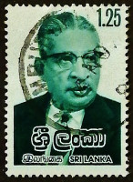 Почтовая марка. "Дадли Шейтон Сенанаяке". 1979 год, Шри-Ланка.