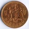 Монета 5 центов. 1982 год, Барбадос.