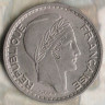 Монета 10 франков. 1947 год, Франция. Малая голова.