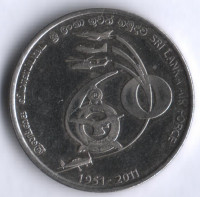 Монета 2 рупии. 2011 год, Шри-Ланка. 60 лет ВВС.