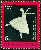 Почтовая марка. "Фестиваль танца в Варне". 1965 год, Болгария.