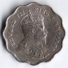 Монета 1 анна. 1907(b) год, Британская Индия.