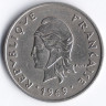 Монета 20 франков. 1969 год, Французская Полинезия.