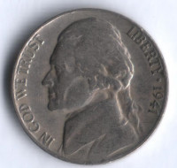 5 центов. 1941 год, США.