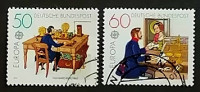 Набор почтовых марок  (2 шт.). "Европа (C.E.P.T.) 1979 - История почты". 1979, ФРГ.