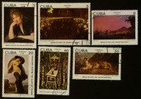 Набор почтовых марок  (6 шт.). "Картины из Национального музея (1982)". 1982 год, Куба.