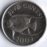 Монета 5 центов. 2009 год, Бермудские острова. Монета 5 центов. 2009 год, Бермудские острова.