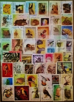 Подборка марок на тему "Фауна". Без повторов (более 150 шт.).