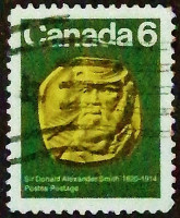 Почтовая марка. "150 лет со дня рождения сэра Дональда Александра Смита (1820-1914)". 1970 год, Канада.